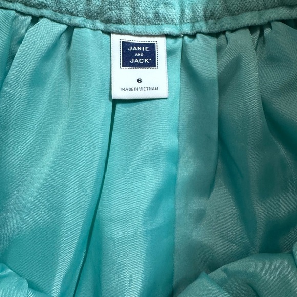 Janie and Jack skirt. Seafoam green with floral and bow design 6 k187 - Picture 7 of 7